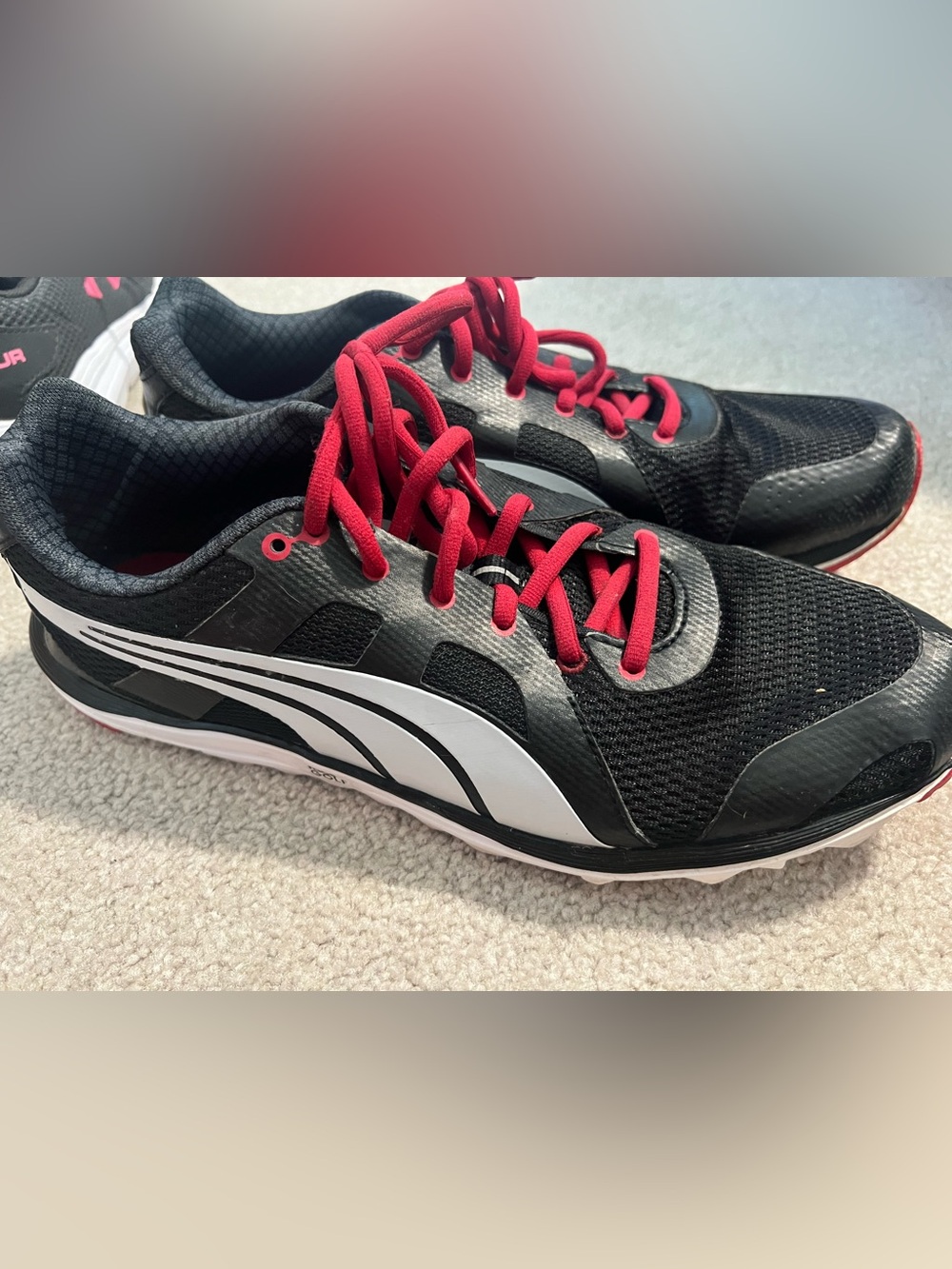 PUMA Faas Lite Mesh Golf Shoes Men's US 9.5 Black White